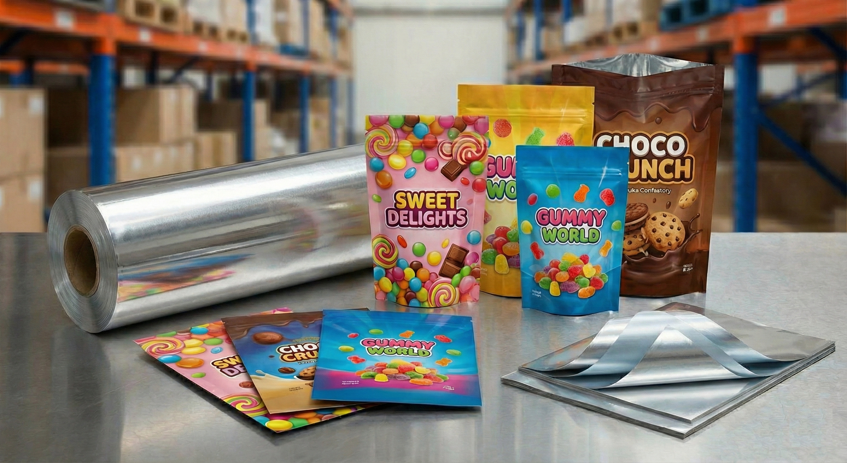 Aluminium Foil Laminates, Rolls, Pouches, and Bags